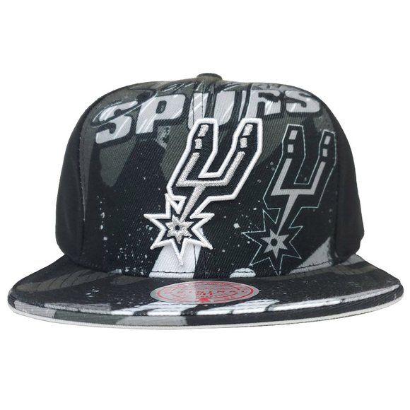 Mitchell & Ness Other - San Antonio Spurs Mitchell & Ness NBA Snapback Hat 3D Logo Black Gray Cap NWT